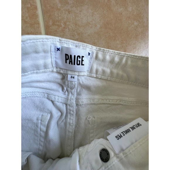 Paige white Skyline Ankle‎ Peg Jeans Women Size 24 - Picture 4 of 6